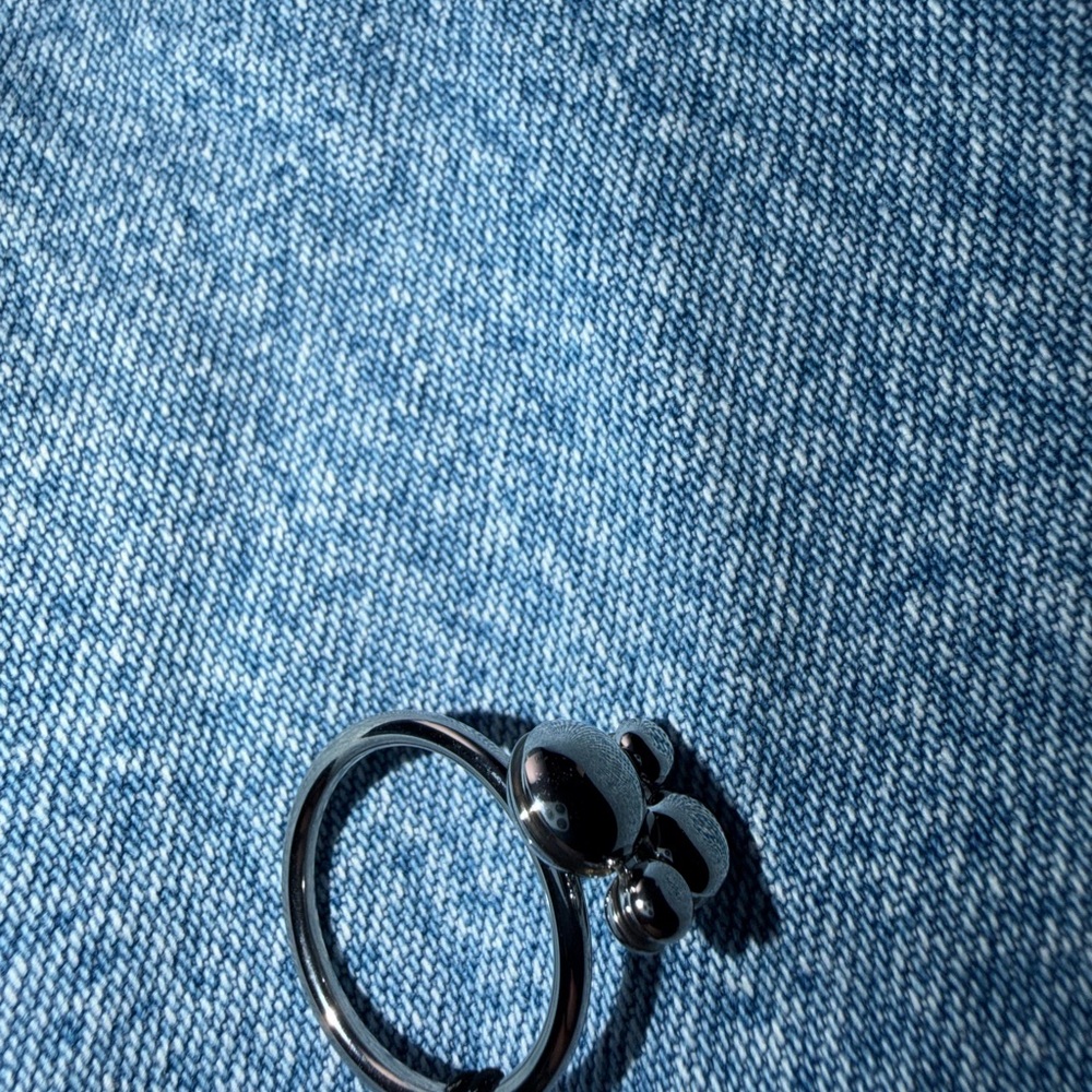 Calvin Klein Ring-Spinner/Fidget/Paw Print Stainless Steel w/Dust Bag NWT NIB - Picture 3 of 5